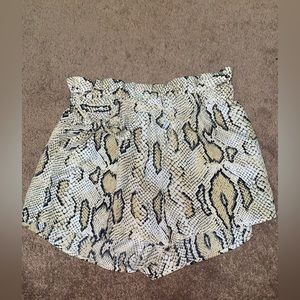Silk Animal Print Shorts